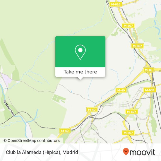 mapa Club la Alameda (Hípica)