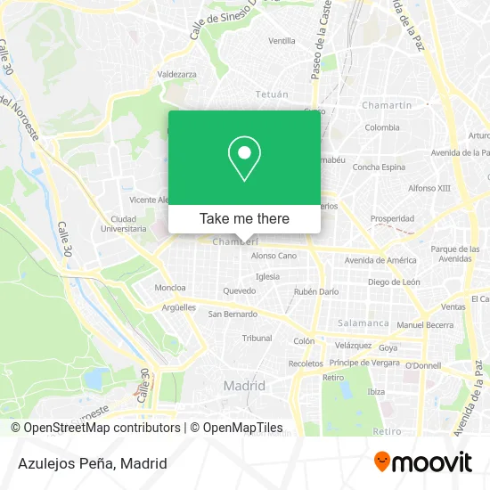 Azulejos Peña map
