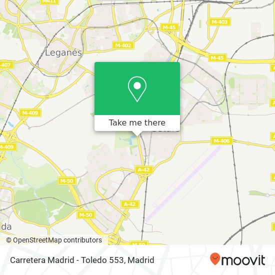 Carretera Madrid - Toledo 553 map