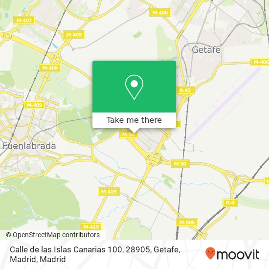 Calle de las Islas Canarias 100, 28905, Getafe, Madrid map