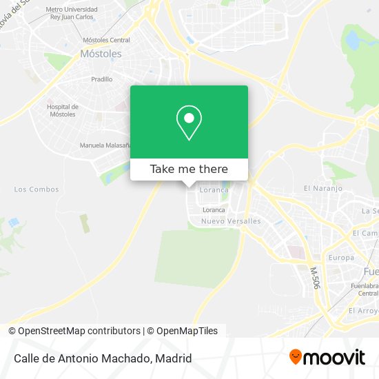 mapa Calle de Antonio Machado