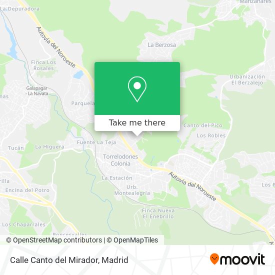 mapa Calle Canto del Mirador