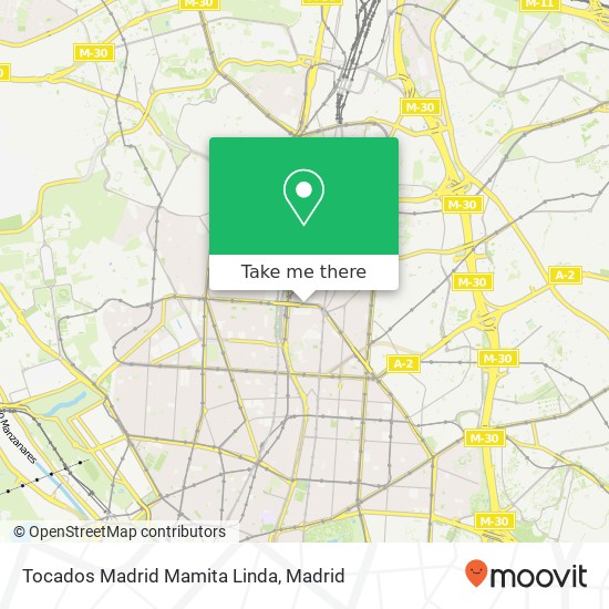 mapa Tocados Madrid Mamita Linda