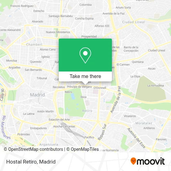 Hostal Retiro map