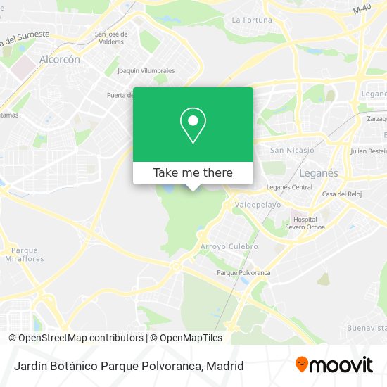 Jardín Botánico Parque Polvoranca map