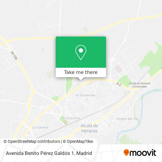 mapa Avenida Benito Pérez Galdós 1