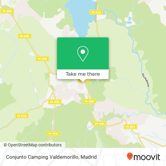 mapa Conjunto Camping Valdemorillo