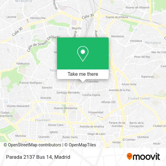 Parada 2137 Bus 14 map