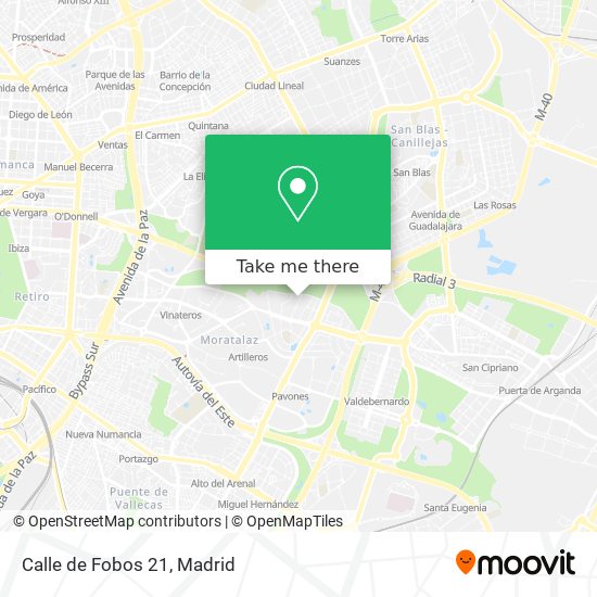 Calle de Fobos 21 map