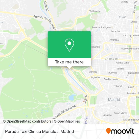 Parada Taxi Clinica Moncloa map