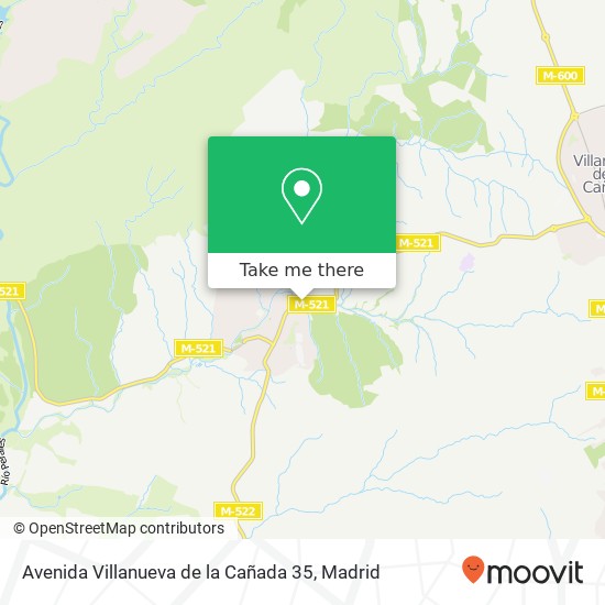 mapa Avenida Villanueva de la Cañada 35