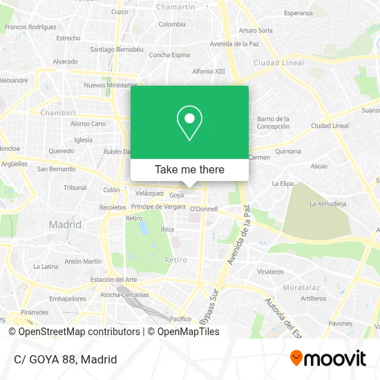 C/ GOYA 88 map
