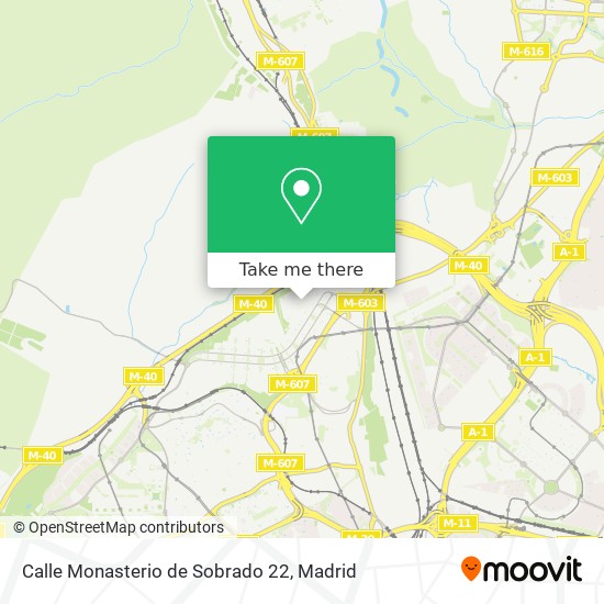 mapa Calle Monasterio de Sobrado 22