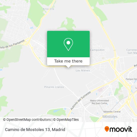 mapa Camino de Mostoles 13