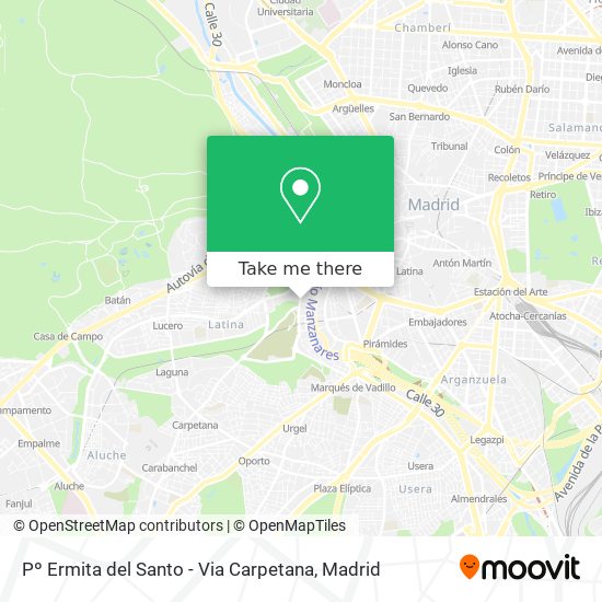 Pº Ermita del Santo - Via Carpetana map