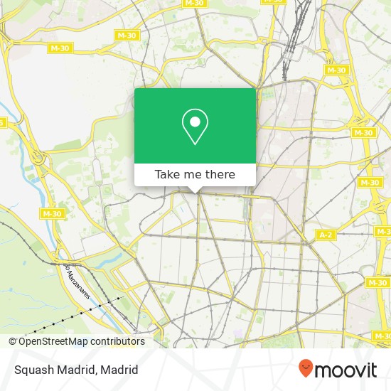 mapa Squash Madrid
