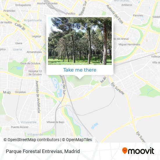 Parque Forestal Entrevias map