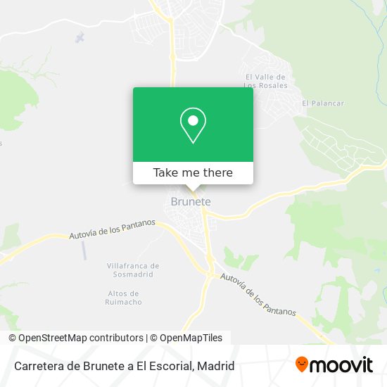 Carretera de Brunete a El Escorial map