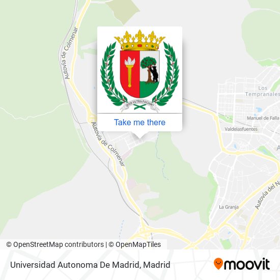 Universidad Autonoma De Madrid map