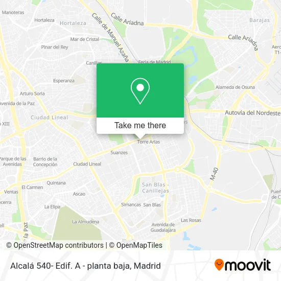mapa Alcalá 540- Edif. A - planta baja
