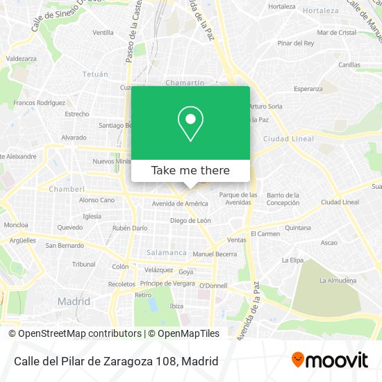 mapa Calle del Pilar de Zaragoza 108