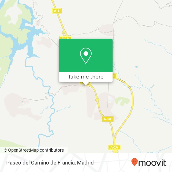 Paseo del Camino de Francia map