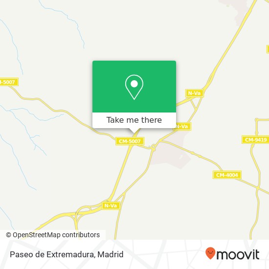 Paseo de Extremadura map