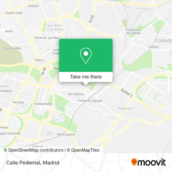 Calle Pedernal map