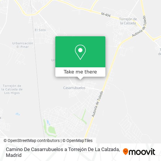 Camino De Casarrubuelos a Torrejón De La Calzada map