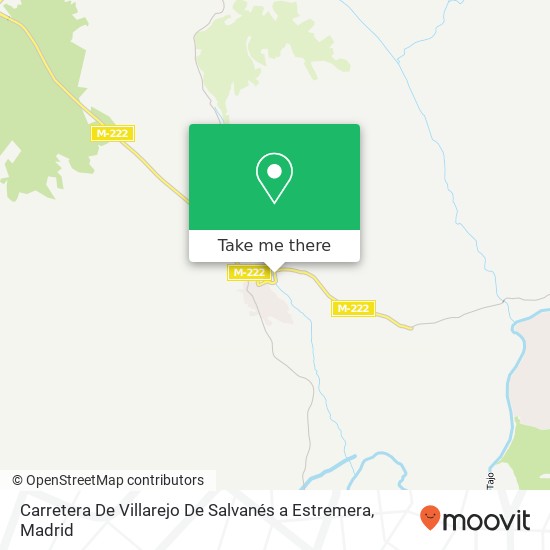 Carretera De Villarejo De Salvanés a Estremera map