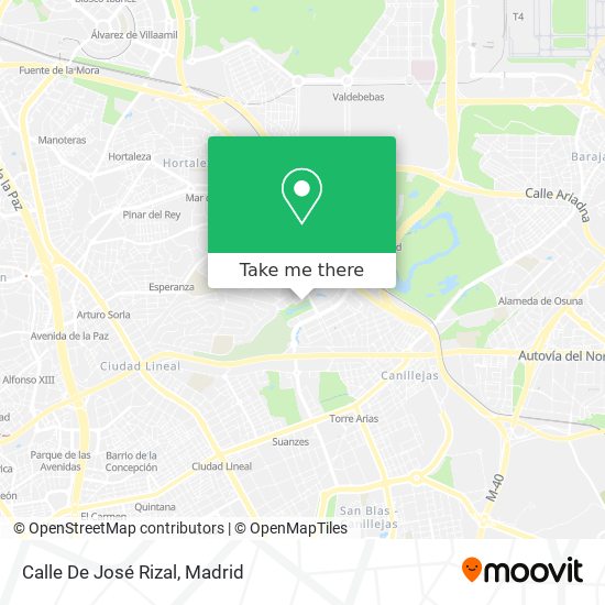 Calle De José Rizal map