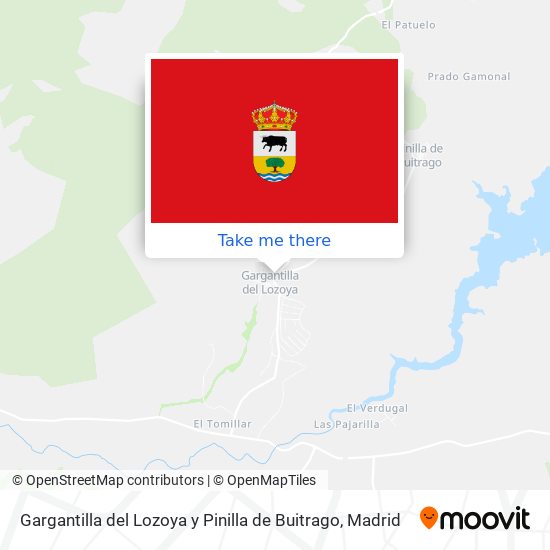 Gargantilla del Lozoya y Pinilla de Buitrago map