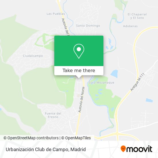 mapa Urbanización Club de Campo