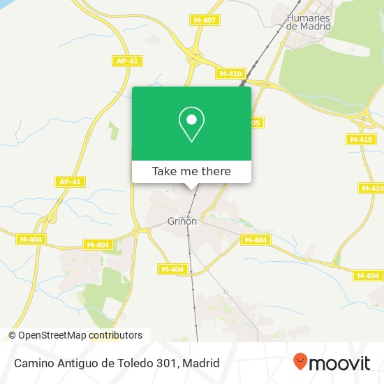 Camino Antiguo de Toledo 301 map