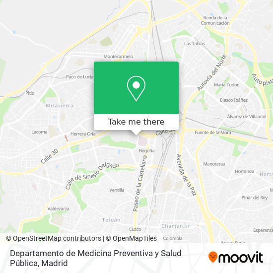 mapa Departamento de Medicina Preventiva y Salud Pública