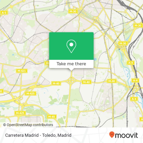 mapa Carretera Madrid - Toledo