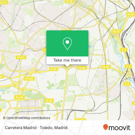 mapa Carretera Madrid - Toledo