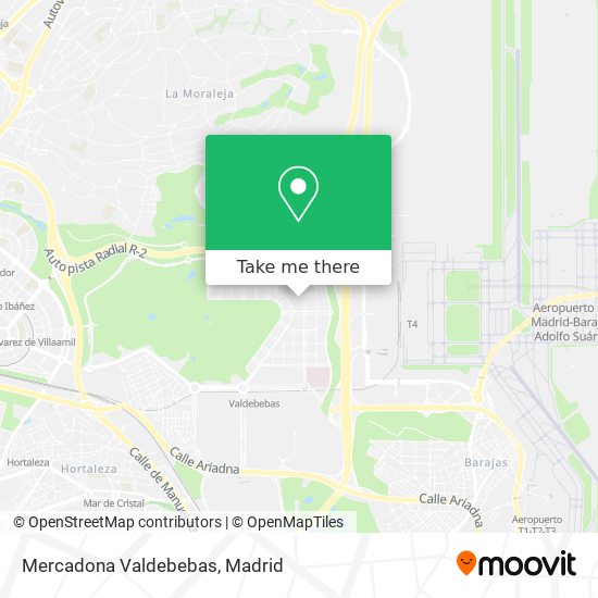 Mercadona Valdebebas map