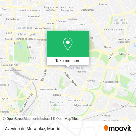 Avenida de Moratalaz map