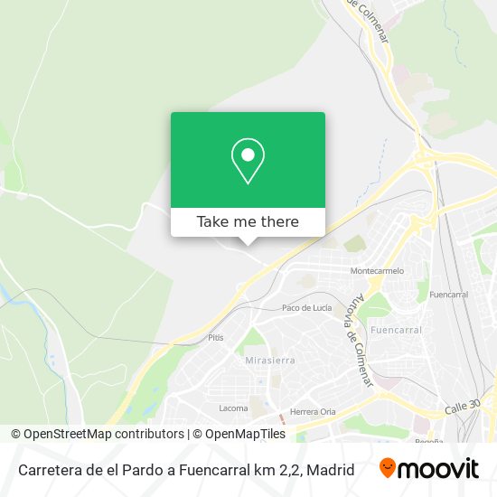 Carretera de el Pardo a Fuencarral km 2,2 map