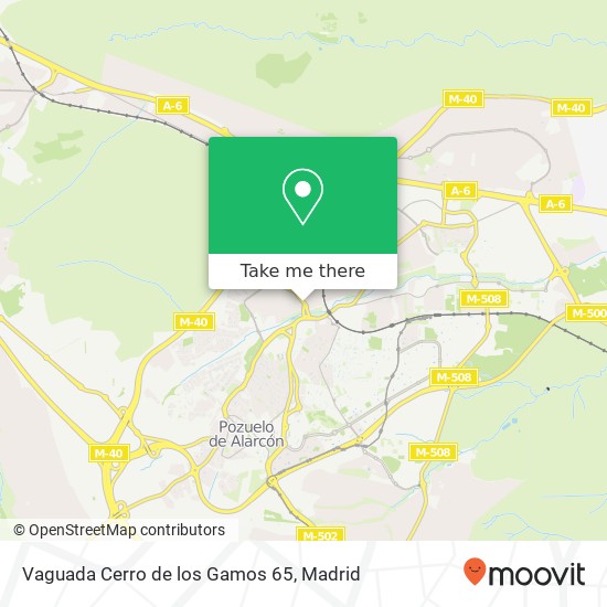 mapa Vaguada Cerro de los Gamos 65