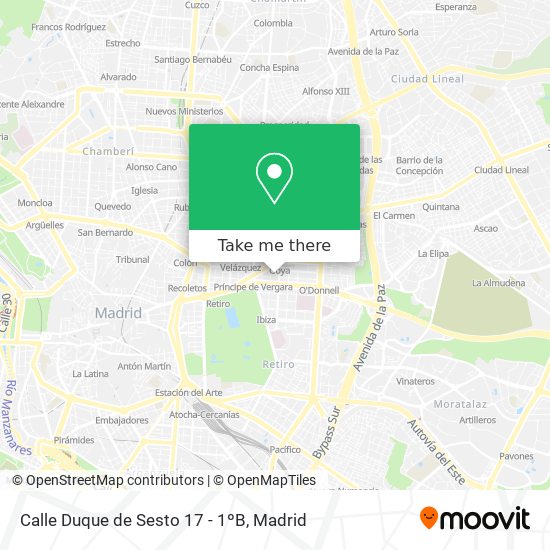 Calle Duque de Sesto 17 - 1ºB map