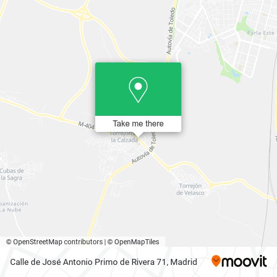 mapa Calle de José Antonio Primo de Rivera 71