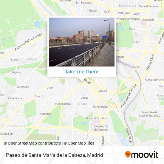 Paseo de Santa María de la Cabeza map