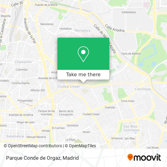 mapa Parque Conde de Orgaz