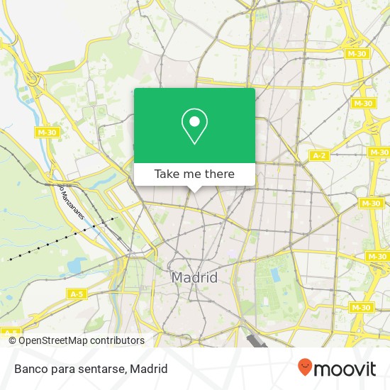 mapa Banco para sentarse