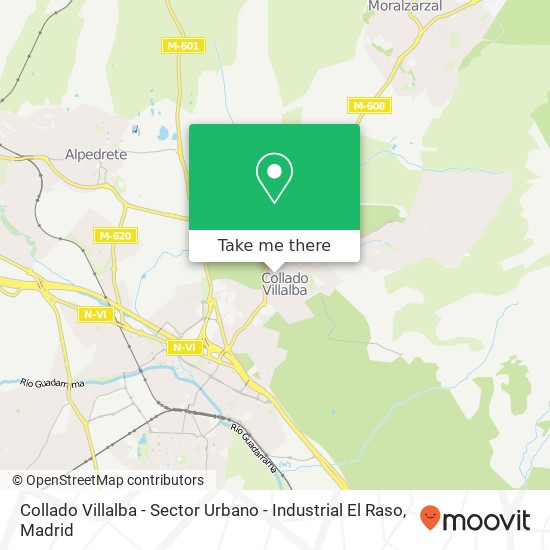 mapa Collado Villalba - Sector Urbano - Industrial El Raso