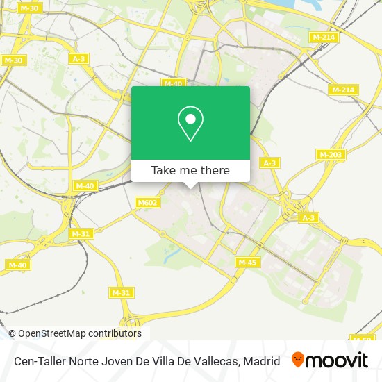 Cen-Taller Norte Joven De Villa De Vallecas map