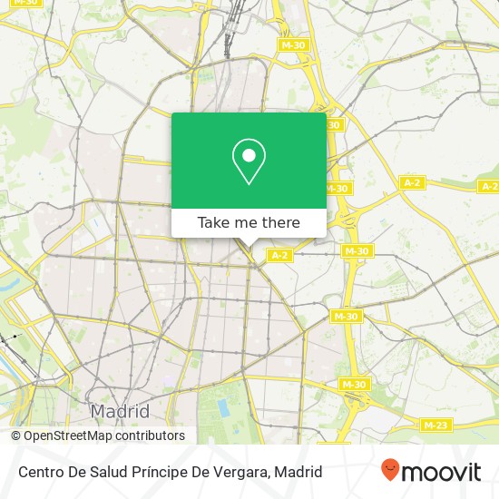 mapa Centro De Salud Príncipe De Vergara