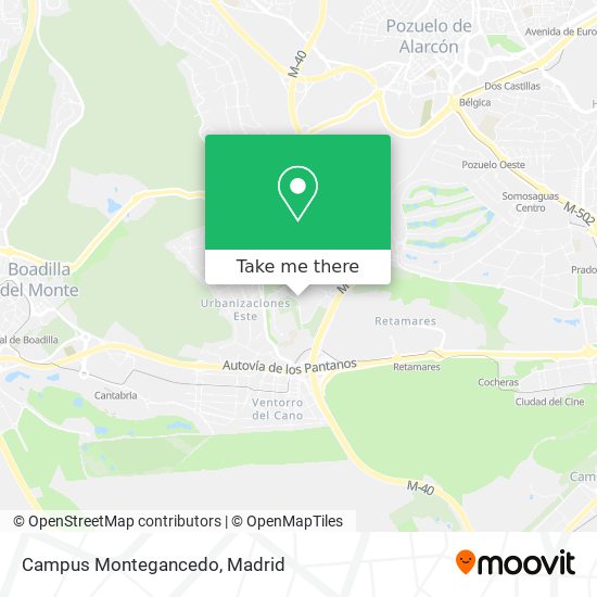 Campus Montegancedo map